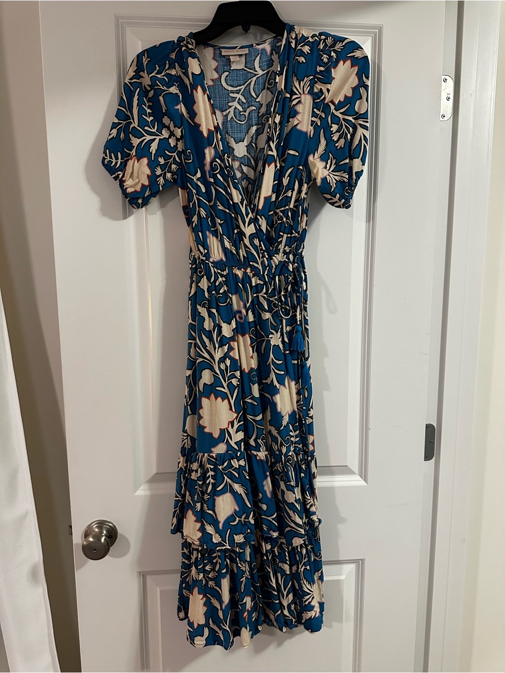 Knox Rose Teal Blue Floral Wrap Maxi Dress
